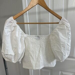 Gap Cropped white bustier cotton top. NWT